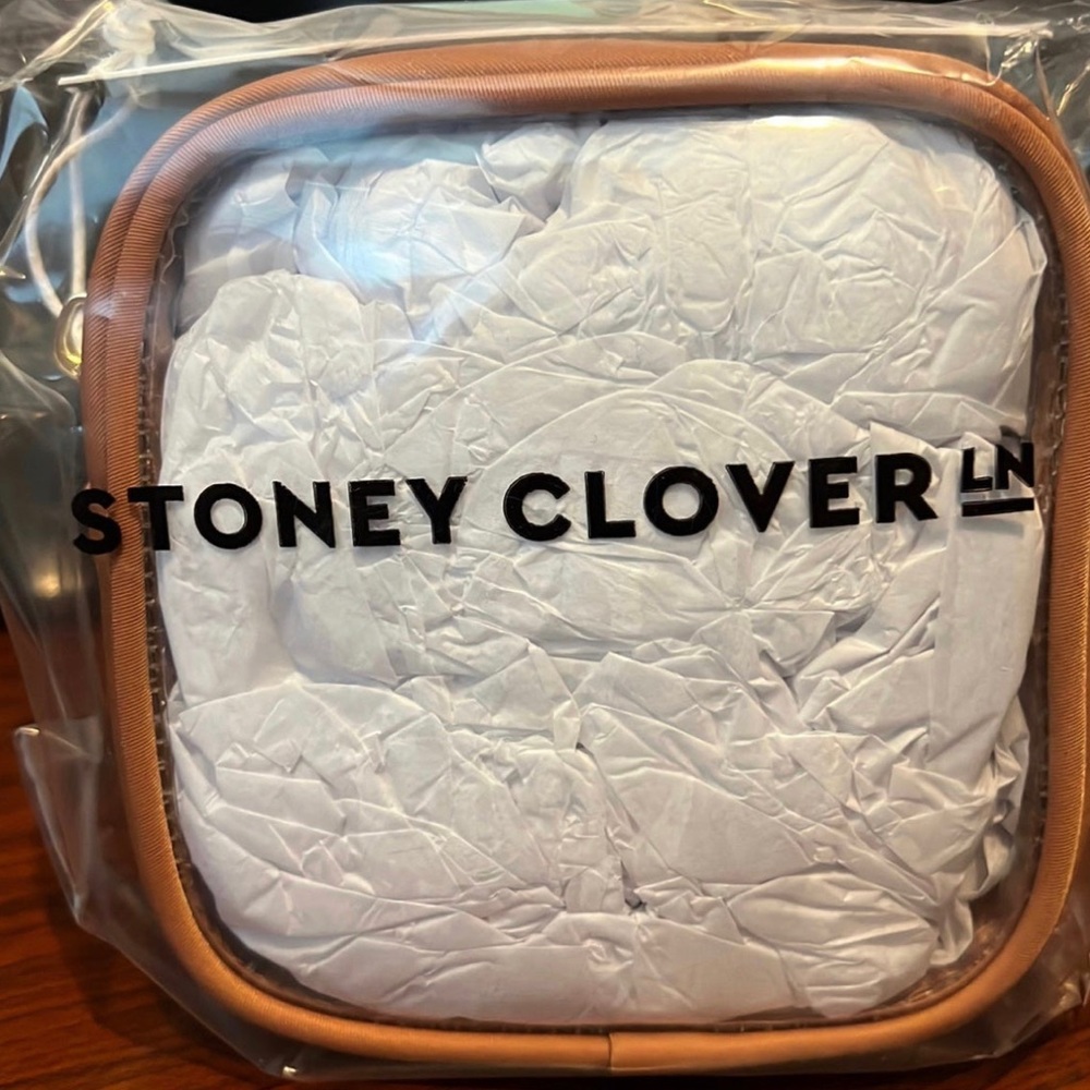 Stoney Clover Lane Camel Mini Clear Front Pouch